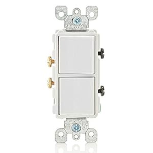 Leviton 5634-W 15 Amp, 120/277 Volt, Decora Single-Pole, AC Combination Switch, Commercial Grade, Grounding, White
