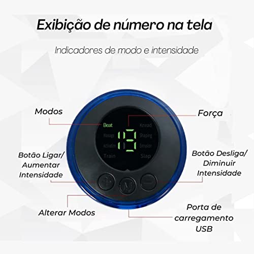 Massageador Portátil Weemsbox Recarregável Ortopédico Dores Pescoço Coluna Costas Pernas