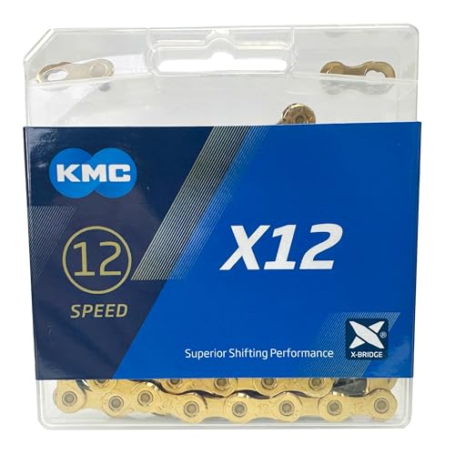 Image of KMC X12 12-Speed Chain, 126 Link, Ti-Ni Gold