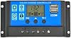 Controlador de carga solar PWM 30A 12V/24V automático, regulador con pantalla LCD ajustable, doble puerto USB, temporizador y modo PWM/MPPT 2