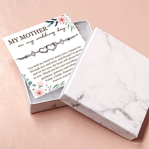 Gift for Mom on Wedding Day. To My Mother on My Wedding Day. Thank you for your unending support. Mother Of The Bride Gift From Daughter. Bracelet for Mother on Wedding Day. Mom gifts.2