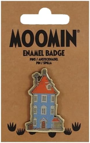 Half Moon Bay Moominvalley Moomin House Designed by Dennis Livson 1.5 Inch Blue and Red Zinc Alloy and Enamel Lapel Pin Badge image 5