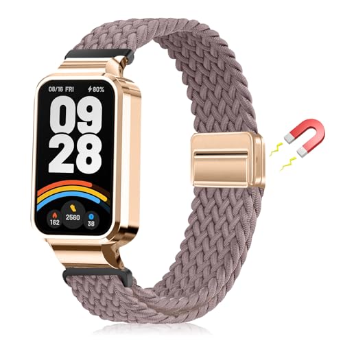 [LanQii] �o���h �p�� Xiaomi Smart Band 9 Active/�p�� Xiaomi Redmi Smart Band 3 �Ή� �o���h �����x���g �i�C���� �o���h �҂ݍ��� ���C�z�����t�� �X�|�[�c�p �e�͐� �������i�K���� �_��