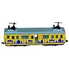 Idena 4259526 – Model Berlijnse tram, met terugtrekmotor, ca. 13,5 x 19 x 5 cm, als speelgoed, typisch souvenir of populair verzamelstuk