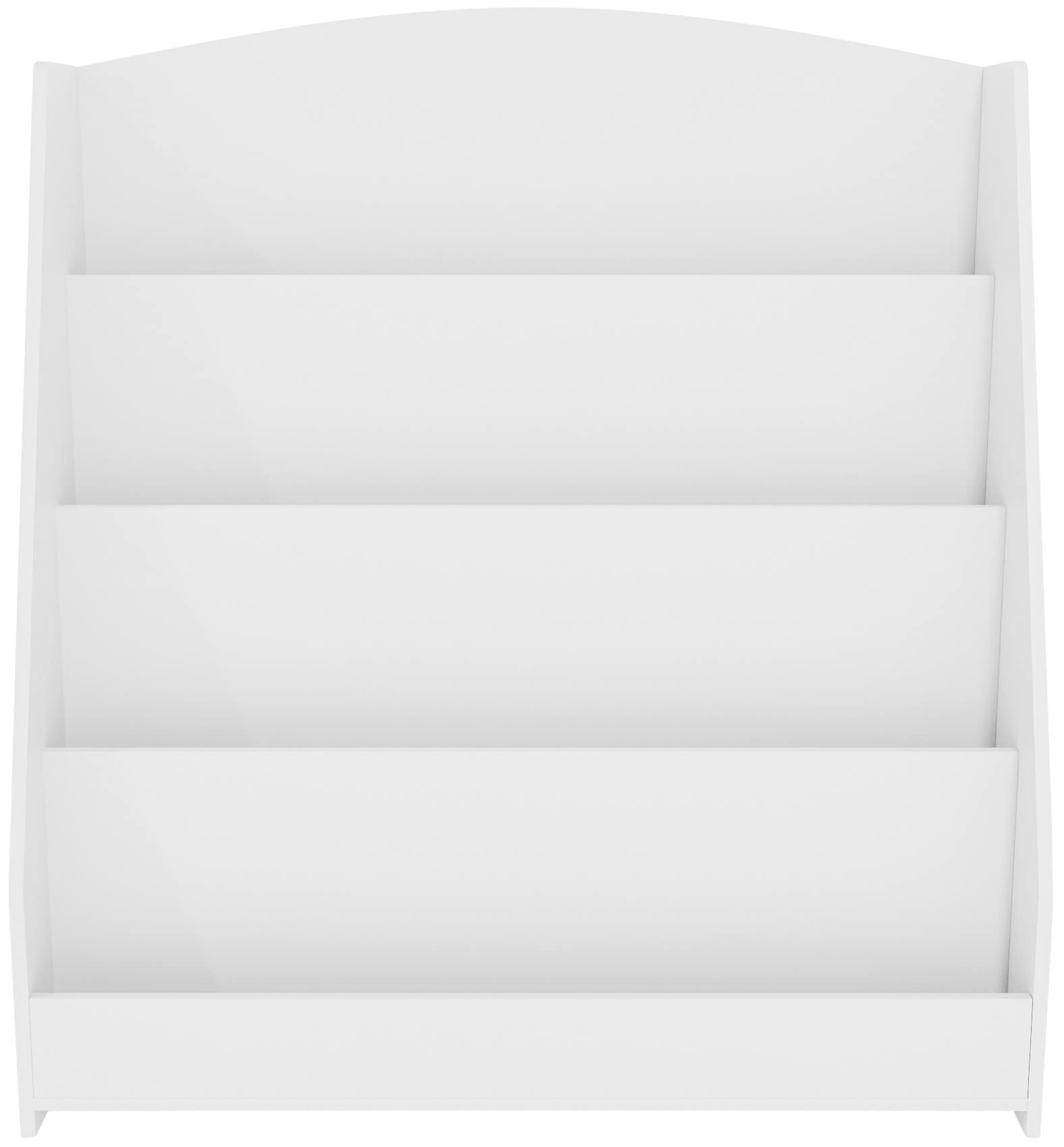 CLP Libreria Melfa I Portariviste Con 4 Scomparti I Scaffale Per Libri Per Bambini I Organizzatore Bianco Dimensione:80 cm