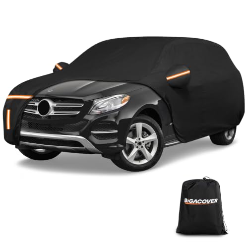 Image of Car Cover for Benz GLE 2006-2026, Waterproof PEVA and Cotton Cover Outdoor Full Car Covers with Zipper Windproof Heavy Duty All Weather with Wind, Sun, UV and Dust Protection