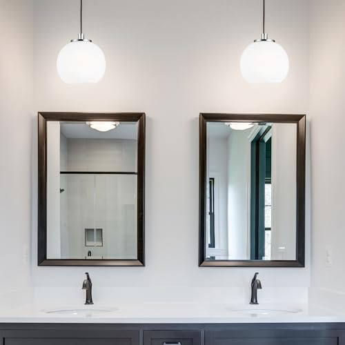 Image of 2 Pack Lamp Globe Glass Shade, White Frost Glassshade Covers Replacements for Light Fixtures, 1.65 Inch Fitter Globes Lampshades for Wall Sconces Chandelier Bath Vanity Lights Pendants