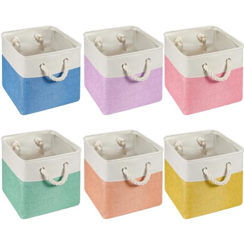 Geiserailie 6 Pcs 13 x 13 Inch Cube Storage Bins