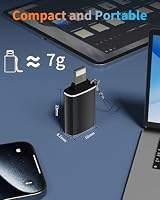 Zestiq Lightning auf USB Adapter 2-Pack, Lightning-Stecker auf USB-Buchse OTG-Kabel-Dongle für iPhone 14 13 12 11 Pro Max/iPad, USB-auf-Lightning-Adapter unterstützt USB-Stick, Kamera, Kartenleser – Ansicht 8