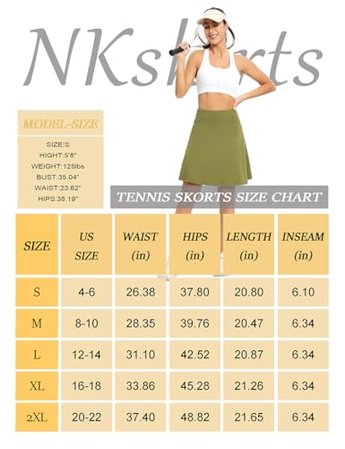 Vavious Tennis Skorts For Women With Pockets 20 Inch Knee Length Skirts With Shorts Underneatch Pickleball Skorts Skirts Lighweight Comfortable Modest Workout Clothes For Cycling Golf Beach Iris Flower Large thumb #4