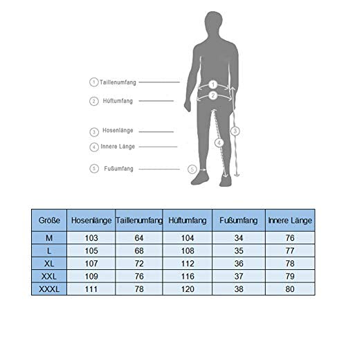 Foto von Gutbiker Fahrradhose Herren Lang Winddichte Sporthose Reflektierend Laufhose Radlerhose Wanderhose mit Fleece für Outdoor-Sports,Blau,L