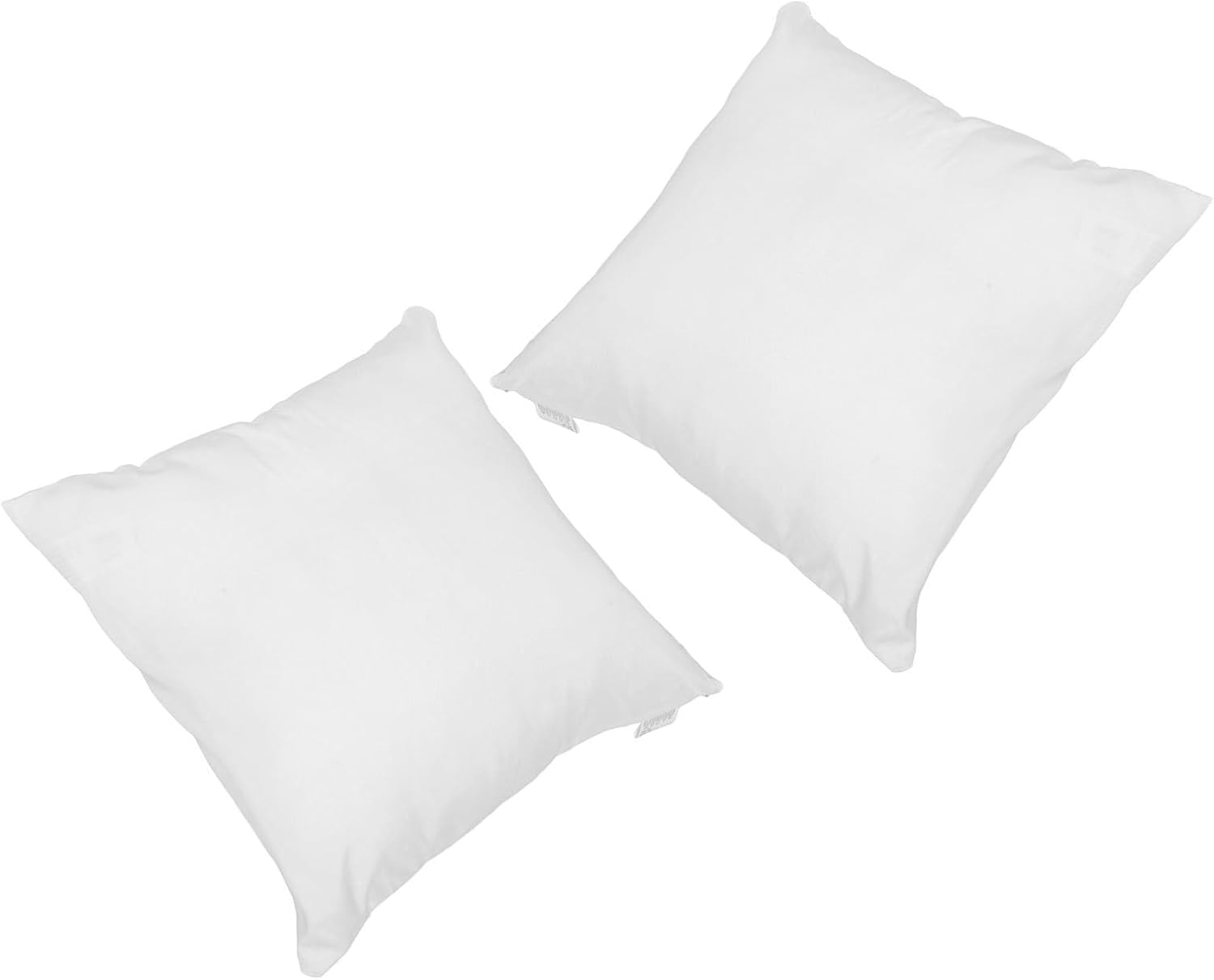 Cabilock 2pcs Throw Pillow Insert 14x14 Square Cushion Pillow Stuffer with Microfiber Peach Fabric, Easy Maintenance and Lasting Comfort for Home and Travel Use