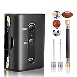 EDaycy Electric Ball Pump (20psi), Portable Basketball Pump with 2 Needles, Rechargeable Air Pump Ball Inflator for Basketball Soccer Volleyball Football Sports Ball Equipment