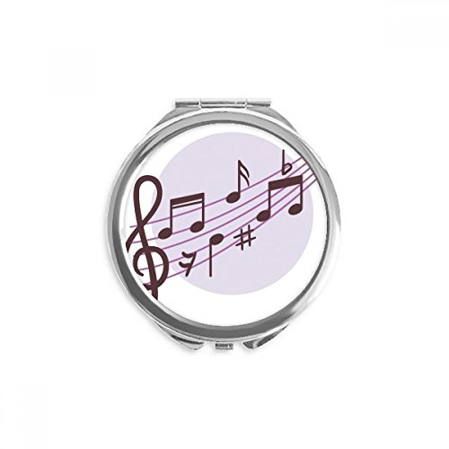 Miroir rond de poche notes de musique pour en finir avec les miroirs lourds