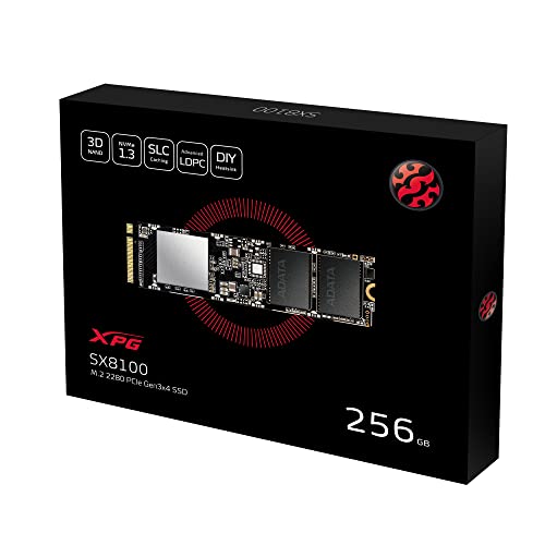 SSD Adata XPG ASX8100 512GB, M.2 NVMe, Leitura 3500MB/s, Gravação 3000MB/s - ASX8100NP-512GT-C