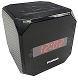 SYLVANIA Cube Clock Radio, Black