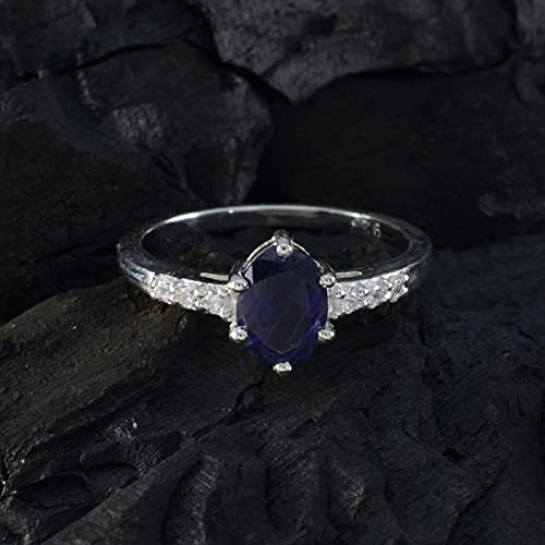 Bague iolite en argent parfait cadeau d'anniversaire ou célébration - 4