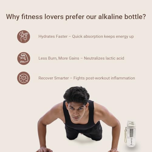 Image of Alkaline Xpert Filter Water Bottle 500ML | Get Balanced pH level>9 | BPA-free Tritan Material