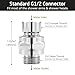 KES Shower Connector Ball Joint Shower Head Swivel Ball Adapter Brass Adjustable Arm Extension Universal Component Polish Chrome, PSB101-CH