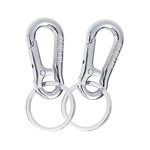 TLXX 2pcs Metal Keyrings Carabiner Clips Hooks Key Chain Rings for Men Women Gift Cover