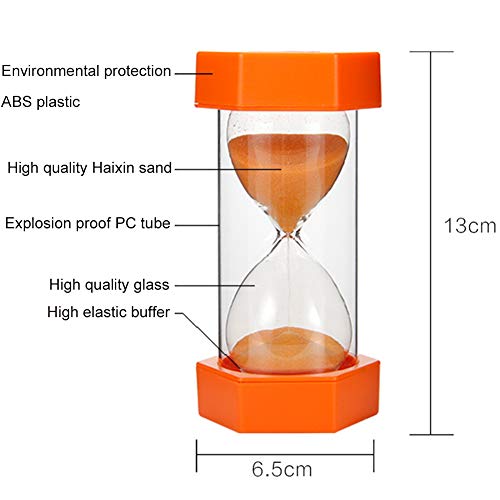 jiashemeng Sand Timer for Kids Hourglass sand timers 5/10/20/30min, Kitchen Timer Child Game Toy Random Color (Random Color - Image 3