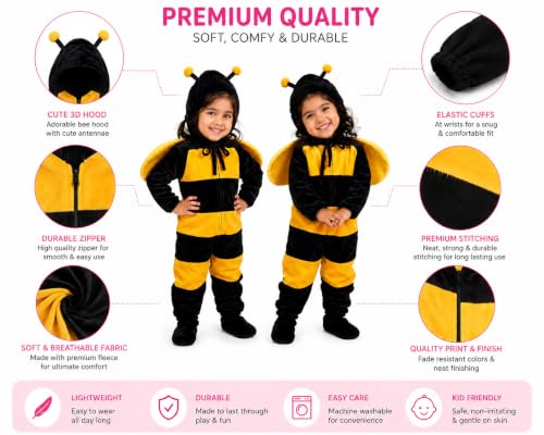 Image of kids zebra Animal Costume !Hooded fancy Dress Jamsuit For Boy & Girls ! Halloween Birthday & School Party Outfit ! Toddlers & Chidran Age 2-10 Yrs