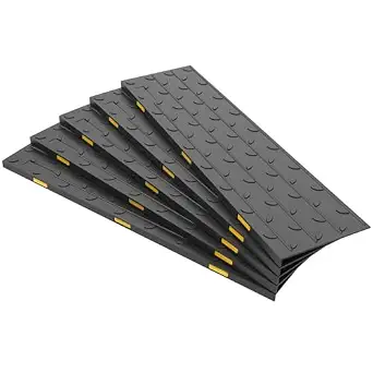 Heavy-Duty Slip-Resistant Stair Treads with Reflective Safety Strips (5 Pack)