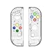eXtremeBee NS Joycon Handheld Controller Housing with Colored Buttons, DIY Replacement Shell Case for Nintendo Switch Joy-Con (L/R) Without Electronics (Clear)