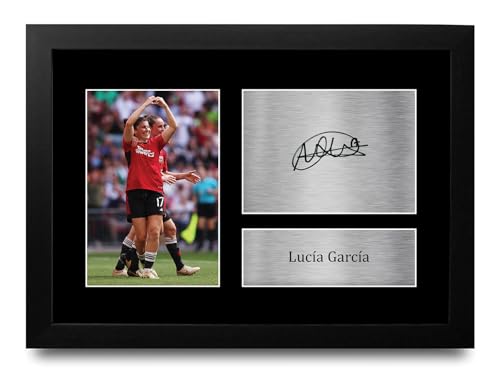 Photo dédicacée Lucia Garcia encadrée A4 cadeau idéal pour fan football