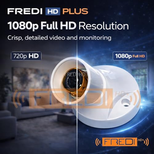 Image of FREDI HD PLUS Bulb Holder Camera WiFi 1080P Indoor Security Camera, Mobile & PC Live View via iWFCAM App, Plug-in AC 220V, Loop Recording, SD Card Support up to 32GB, Home Office Monitoring