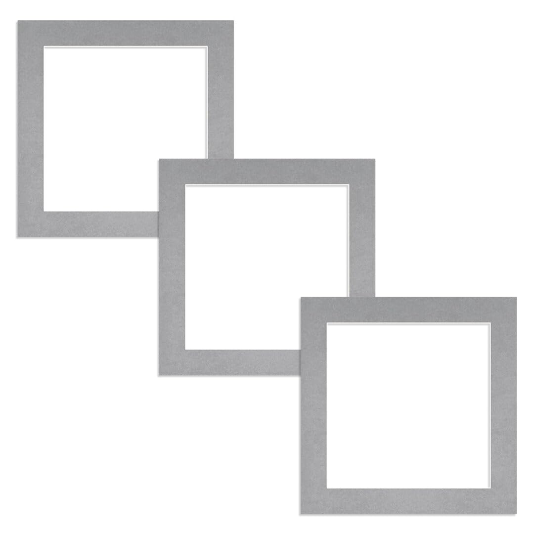 Alison Kingsgate 40X40CM Silver Picture Mount - 30X30CM Aperture - Pack 3 — image 1