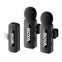 ▶【Mini Microphone】Boya BY-V2 mini wireless lavalier microphone, it brings you excellent recording performance unmatched by others. The slim and lightweight microphone weighs only 10.5g, which ensures comfortable and hassle-free carrying and allows yo...
