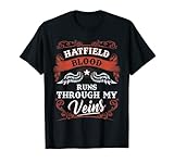 Hatfield blood runs through my veins family christmas T-Shirt