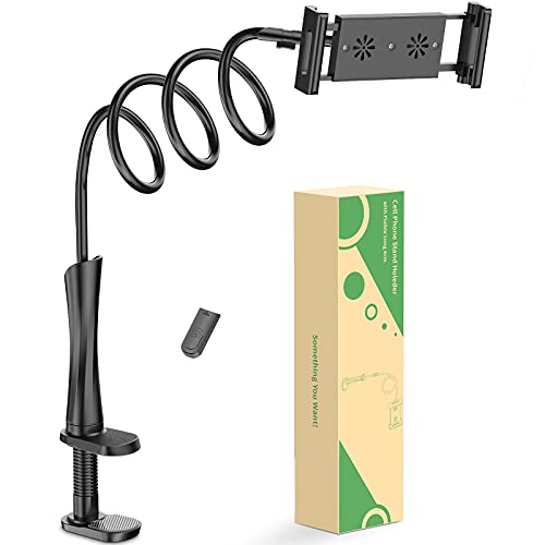 【2021年最新】アームスタンド スマホ タブレット スタンド アーム Bluetoothリモコン付き 自撮り スマホスタンド 360°回転 角度調整可能 土台強化 安定性抜群 寝ながら タブレットスタンド フレキシブルアーム 延長版 ビング・寝室・オフィス・キッチン・浴室・旅行に適用 スマホ/タブレット/Switch/Kindle兼用スタンド 4.6～10.5インチに対応 多機種対応スタンド