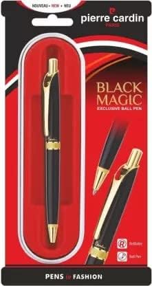 Pierre Cardin Black Magic Premium Ball Pen| Elegant Body with Golden Trims & Clip | Ideal for Festive & Corporate Gifting