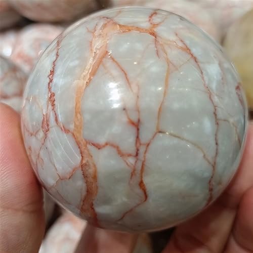 Red Network Stone Ball Crystal Home Decoration Craft Gifts Ornaments Ornaments (Size : 250-300g)