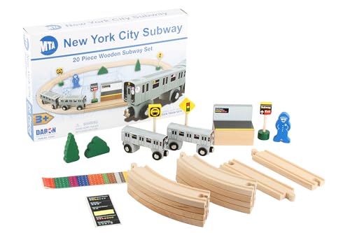 Daron NYC MTA 20Piece Wooden Subway Set