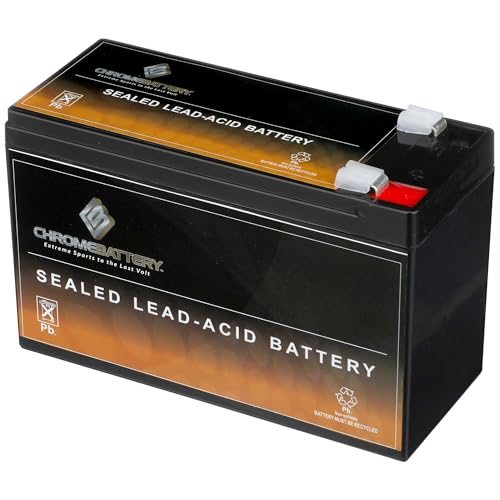 Image of CB CHROMEBATTERY 12V 9AH Sealed Lead Acid (SLA) Rechargeable Battery - F2 Terminal - Deep Cycle Design - for UPS, Alarm Systems, Emergency Lighting, Scooters, Medical & Solar & More