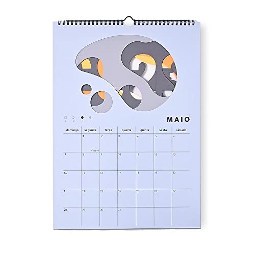 CALENDÁRIO 2023 DE PAREDE TECA PAPELARIA RECORTES