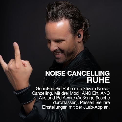 JLab Go Pop ANC In Ear Kopfhörer - Bluetooth, Schwarz – Ansicht 2