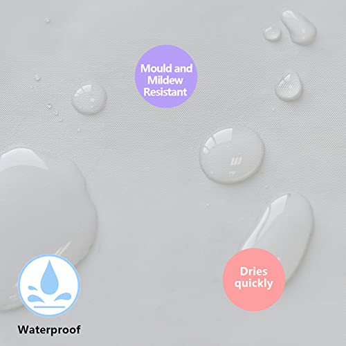 Yisure Shower Curtain Liner Short Length 60 Inch, White Peva Vinyl Waterproof Bathroom Small Shower Curtain Sets With 3 Heavy Magnets 70X60'' #TOP1