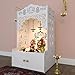 HomScape Lotus Tranquility Wooden Pooja Mandir for Home with Spacious Shelf & Inbuilt Focus Light - Temple for Home Floor Rested Pooja Mandir with Doors 31