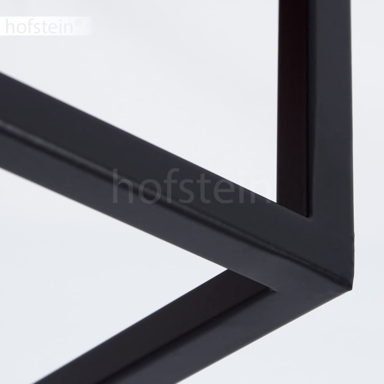 Plafoniera Malao, lampada da soffitto angolare in metallo in nero, luce moderna con effetto reticolo, 1 x E27, senza lampadina/e