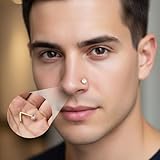 Qehyuelefu 20 PCS 20G Gold Nose Ring, L-Shape Nose Stud with Diamond, Stainless Steel Secure & Comfortable Nose Rings Hoop Set, Thin Hypoallergenic Surgical Steel Nose Piercing Jewellery for Women - Image 5