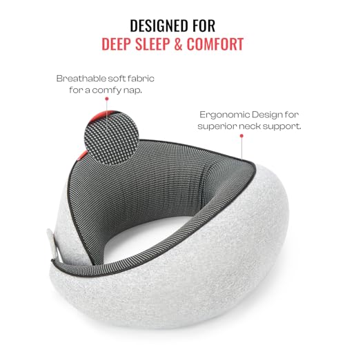 Image of Urban Jungle Neck Pillow Pure Memory Foam Neck Pillow, Machine Washable, Comfortable & Breathable Cover, Airplane Travel Kit for Travelling
