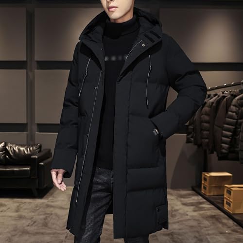 JEShifangjiusu Men'S Winter Down Coats Water-Repellent Windproof Thicken Parkas Casual Long Hooded Padded Puffer Jacket2