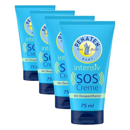 Penaten Babypflege, SOS Creme, Kleine Helfer, mit Dex-Panthenol gegen Rötungen, 75ml (Packung mit 4)