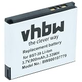 vhbw Batterie Compatible avec Sony Ericsson Z710i, Zylo téléphone Portable (900mAh, 3,7V, Li ION)