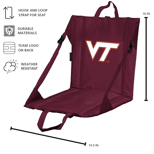 Image of Logo Brands Officially Licensed NCAA Unisex Stadium Seat, One Size, Team Color