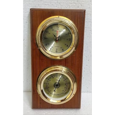 Generic Brass & Wood Hygrometer Clock Cover